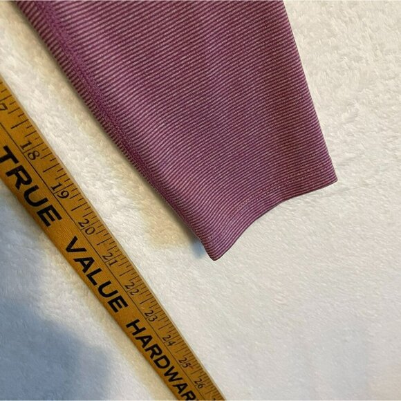 REI Performance Tee Long Sleeve Crew Neck Stretchy Women's XL Pink Gray Stripes - Picture 12 of 12